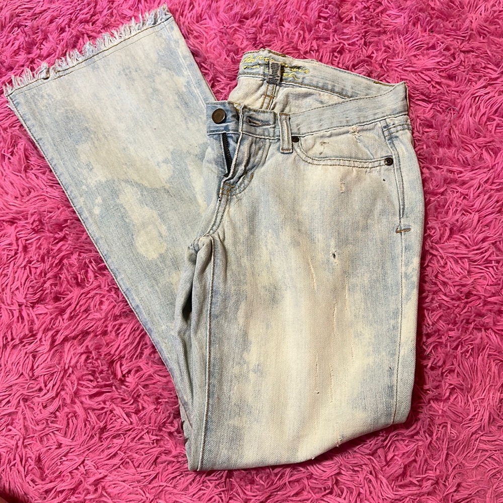 Abercrombie & Fitch Bleach Acid Wash Madison Low Rise Flare